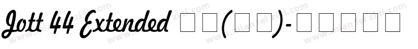 Jott 44 Extended 常规(西方)字体转换